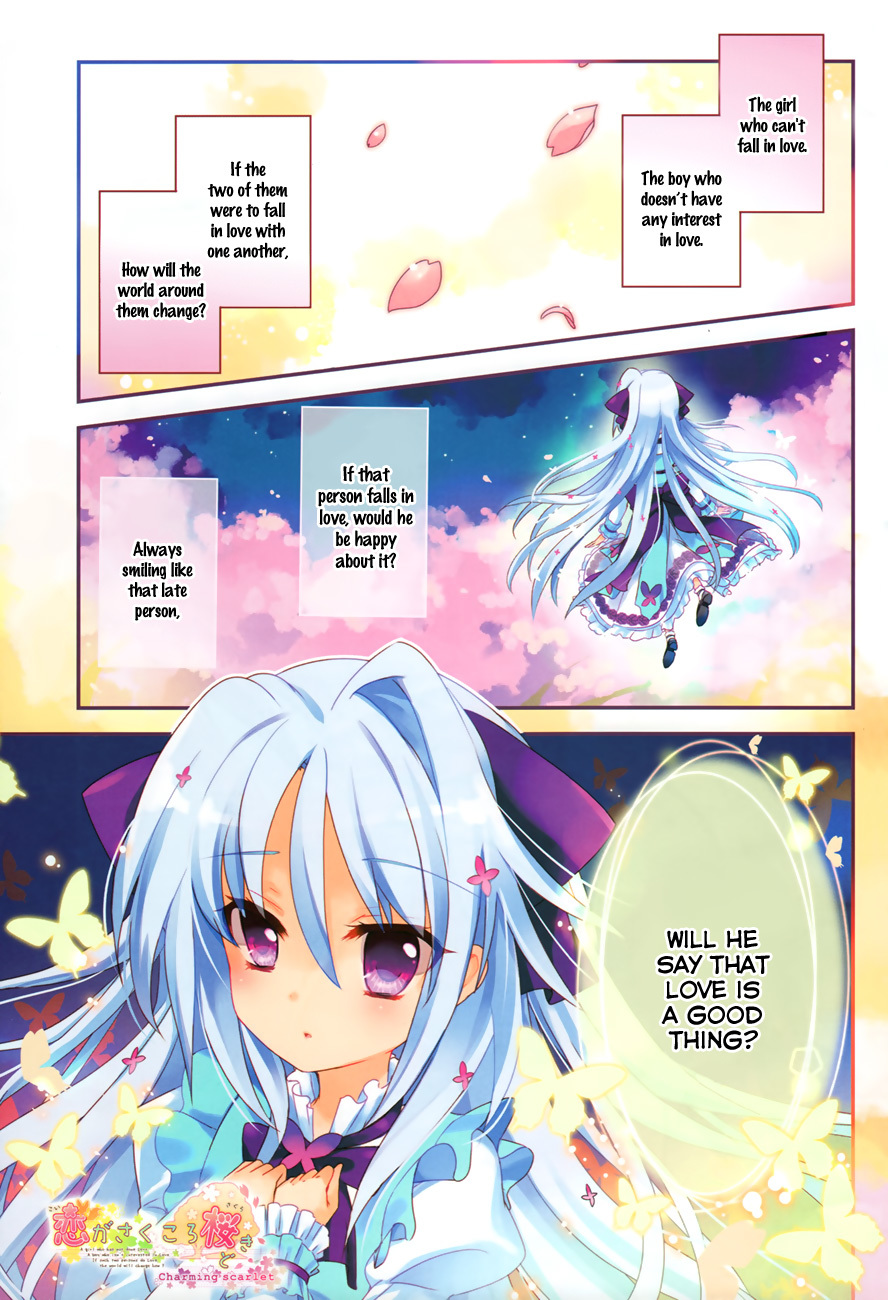Koi ga Saku Koro Sakura Doki - Charming Scarlet Chapter 1 page 2 - Chapter 1: Time of Cherry Blossom, A New Beginning.