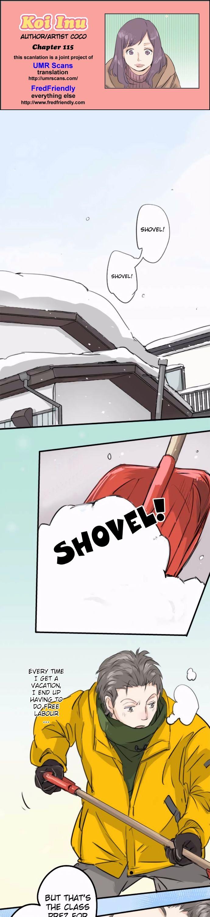 Koi Inu. Chapter 115 page 1 - Chapter 115 : Kouji and the Snowy Day