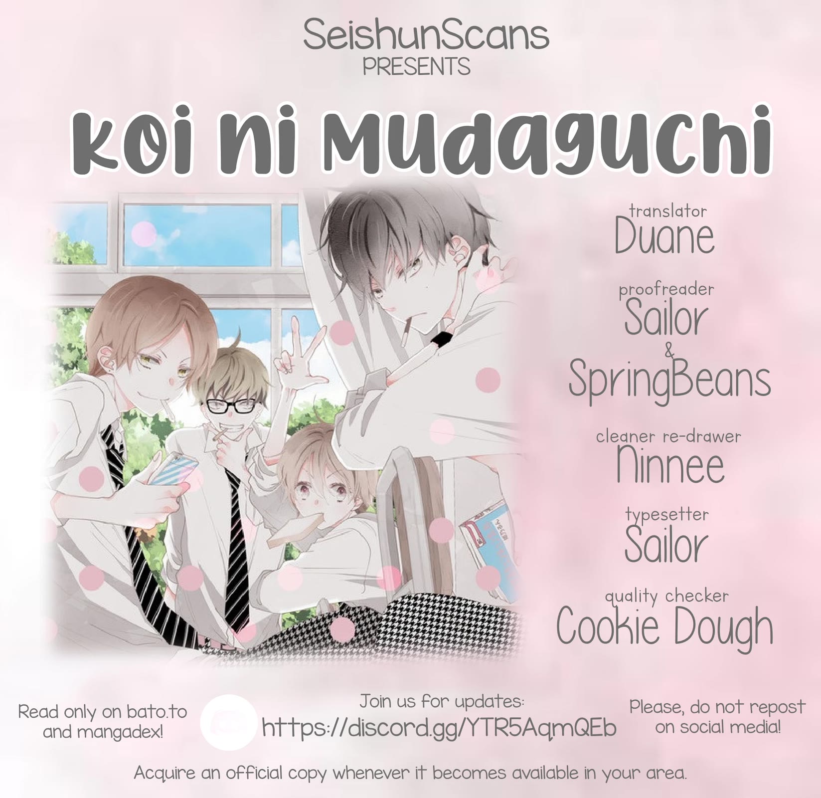 Koi ni Mudaguchi Chapter 14 page 1 - Chapter 14: Kiss and tuxedo.