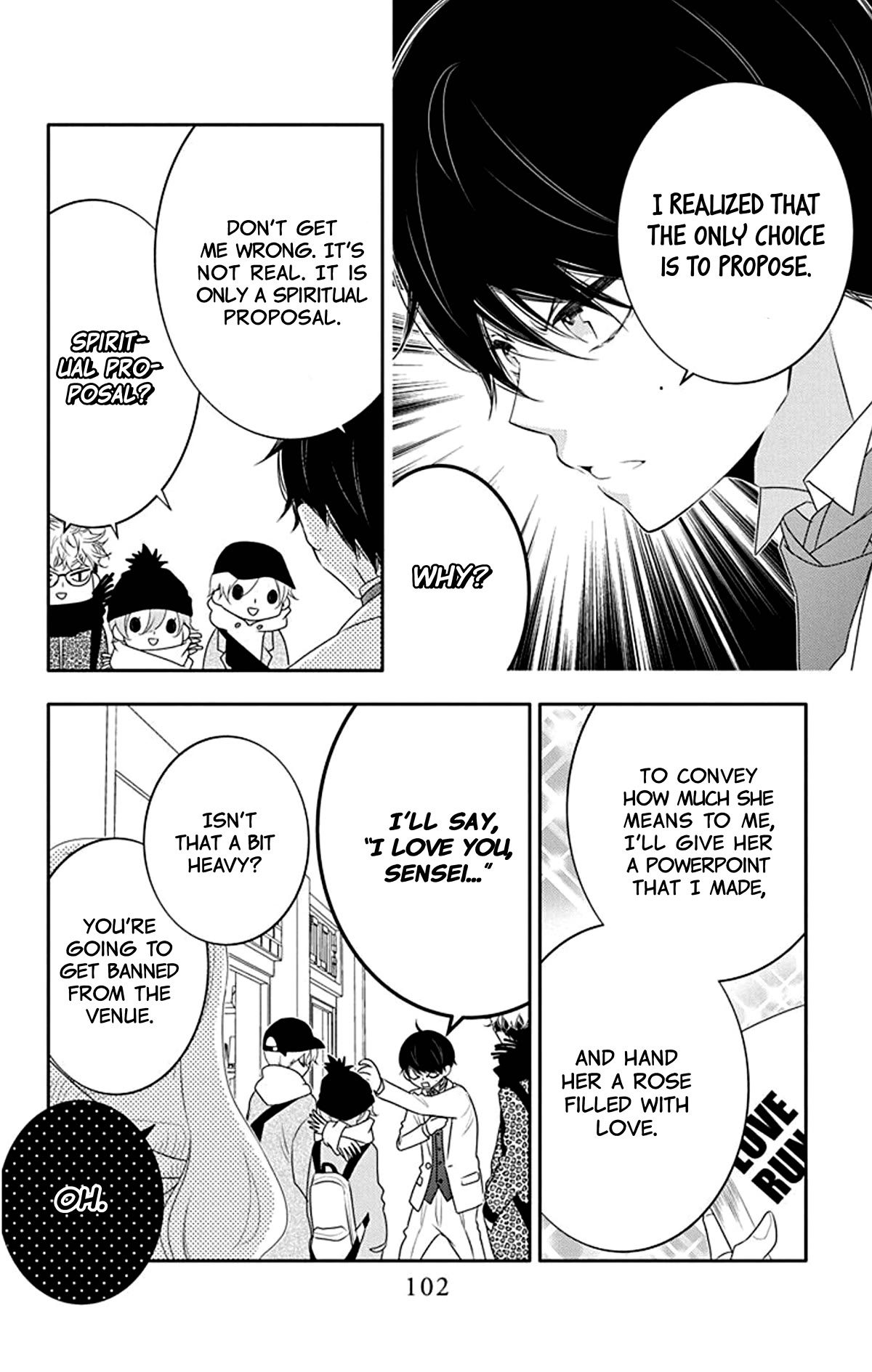 Koi ni Mudaguchi Chapter 14 page 8 - Chapter 14: Kiss and tuxedo.
