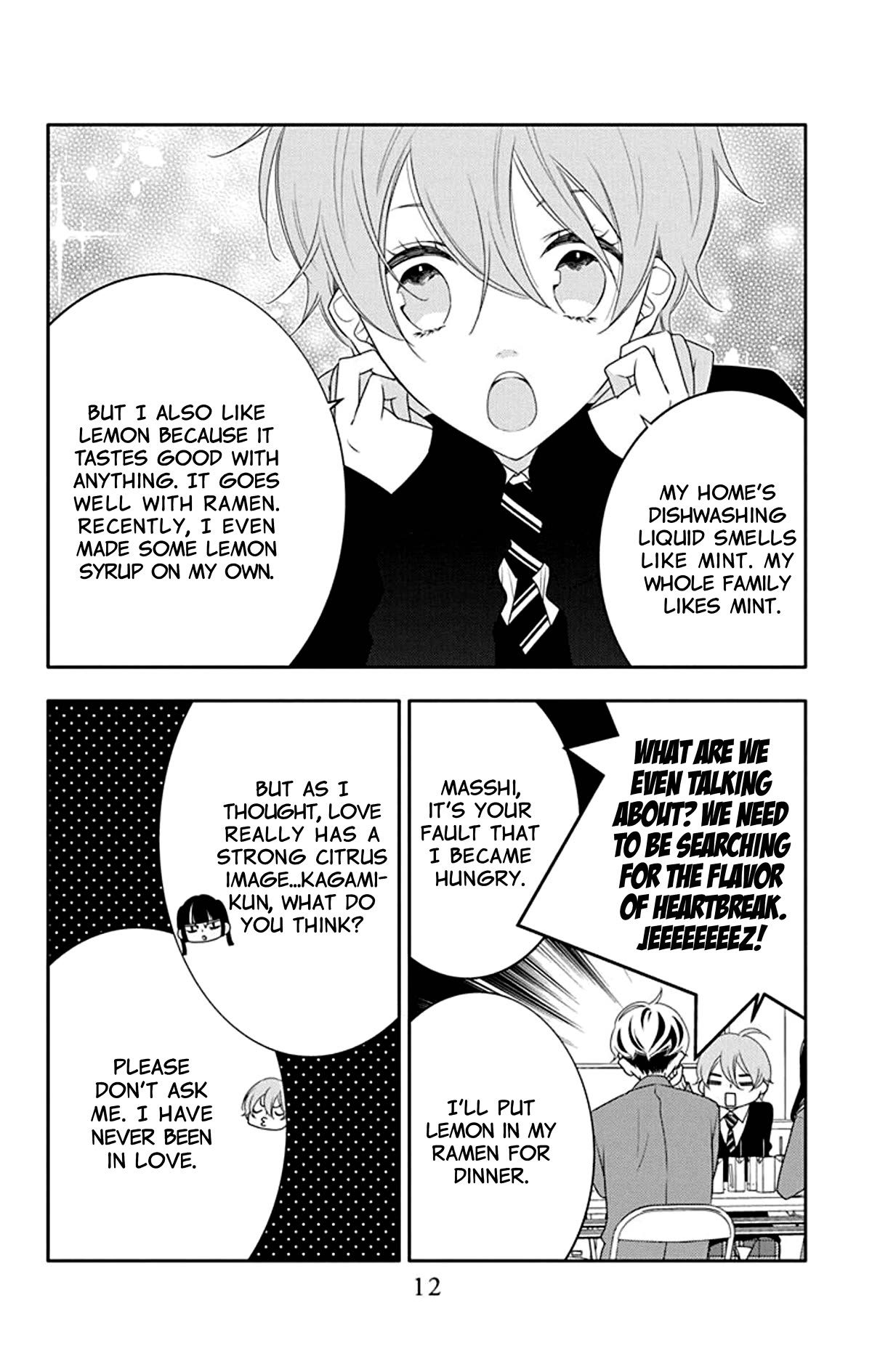 Koi ni Mudaguchi Chapter 16 page 12 - Chapter 16: Flavor and gap.