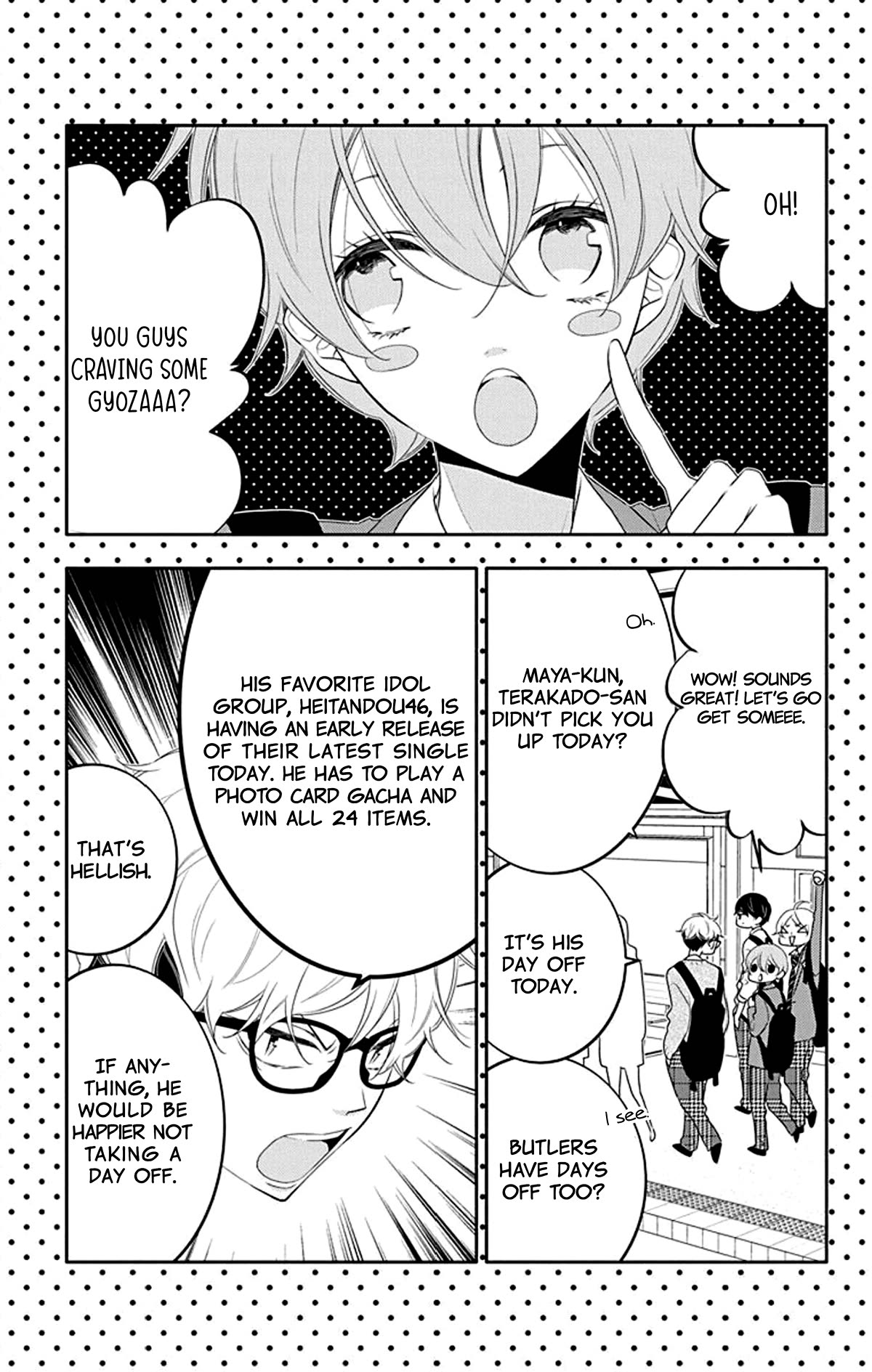 Koi ni Mudaguchi Chapter 19 page 4 - Chapter 19: Back and gyoza.