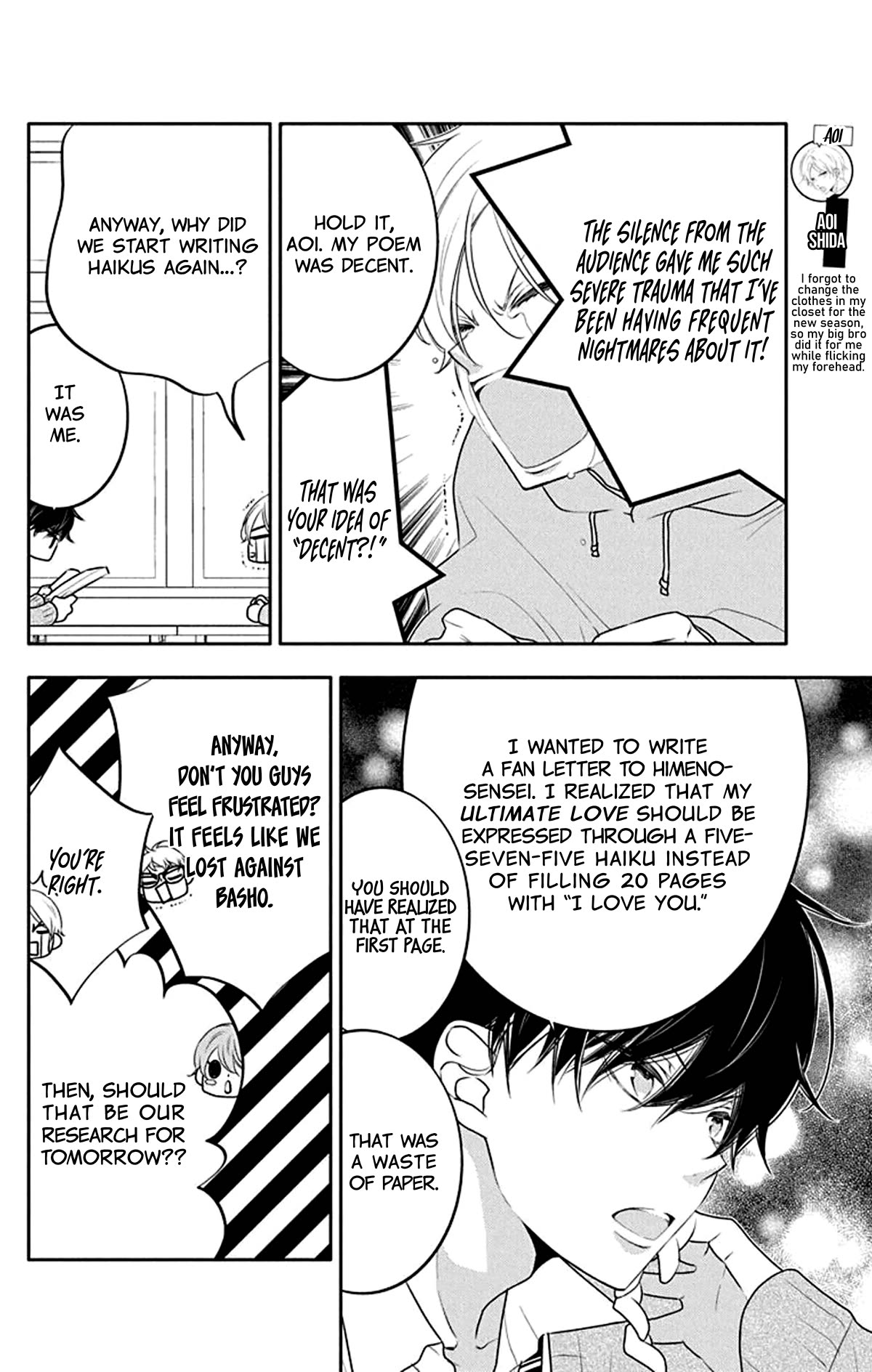 Koi ni Mudaguchi Chapter 23 page 5 - Chapter 23: Smile and haiku.