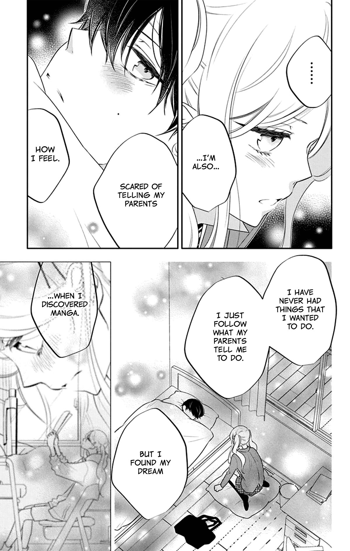 Koi ni Mudaguchi Chapter 24 page 18 - Chapter 24: "Hm" and curtain.