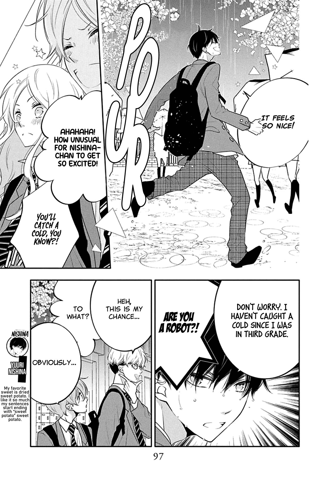Koi ni Mudaguchi Chapter 24 page 4 - Chapter 24: "Hm" and curtain.