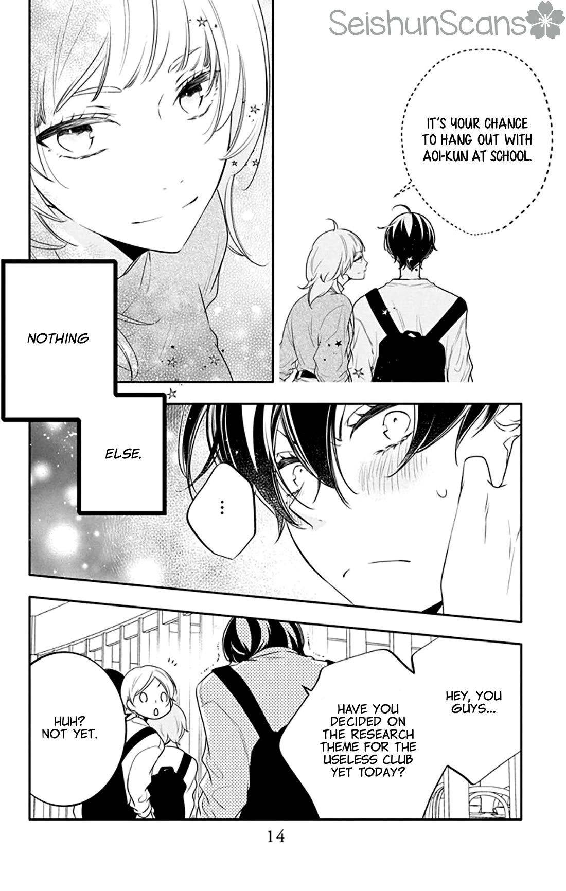 Koi ni Mudaguchi Chapter 26 page 16 - Chapter 26: Ba-dump and green.