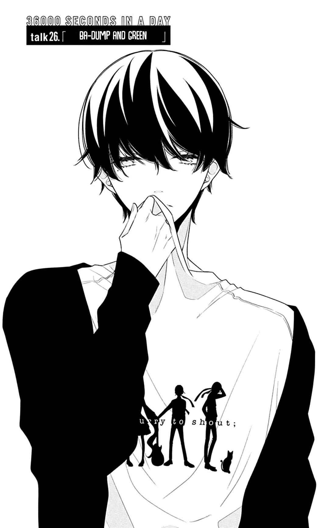 Koi ni Mudaguchi Chapter 26 page 5 - Chapter 26: Ba-dump and green.