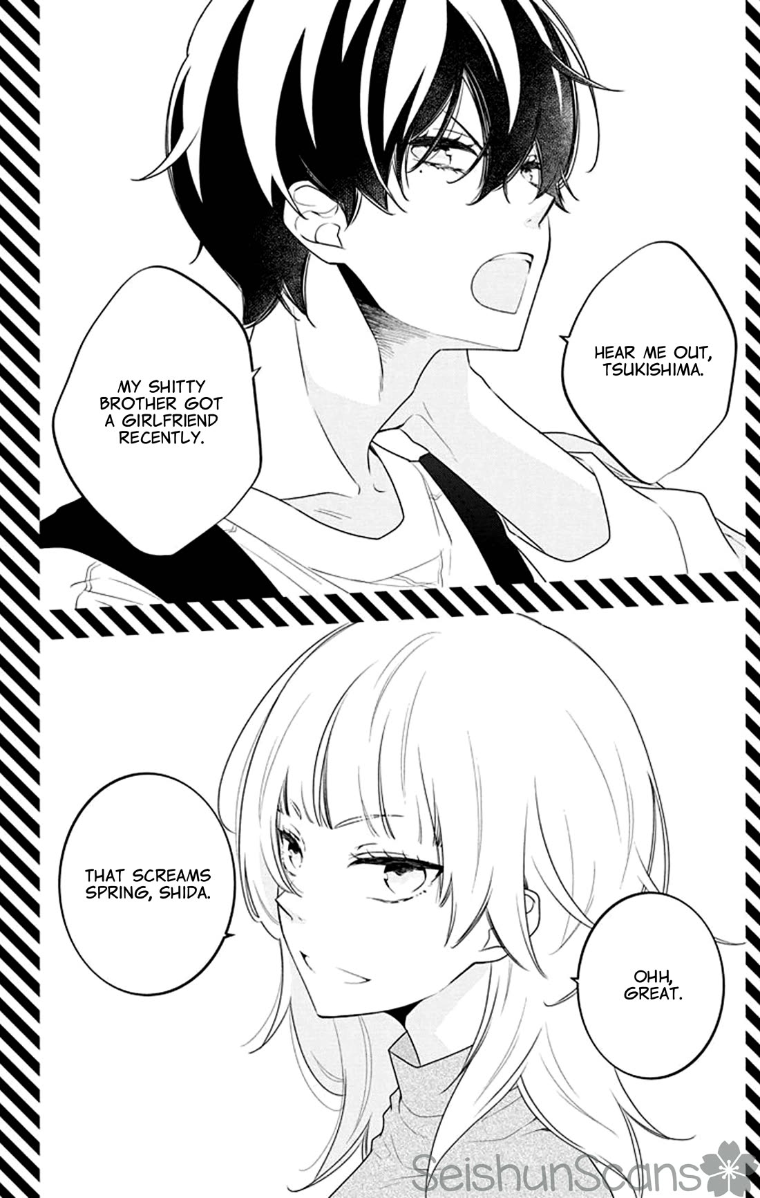 Koi ni Mudaguchi Chapter 26 page 6 - Chapter 26: Ba-dump and green.