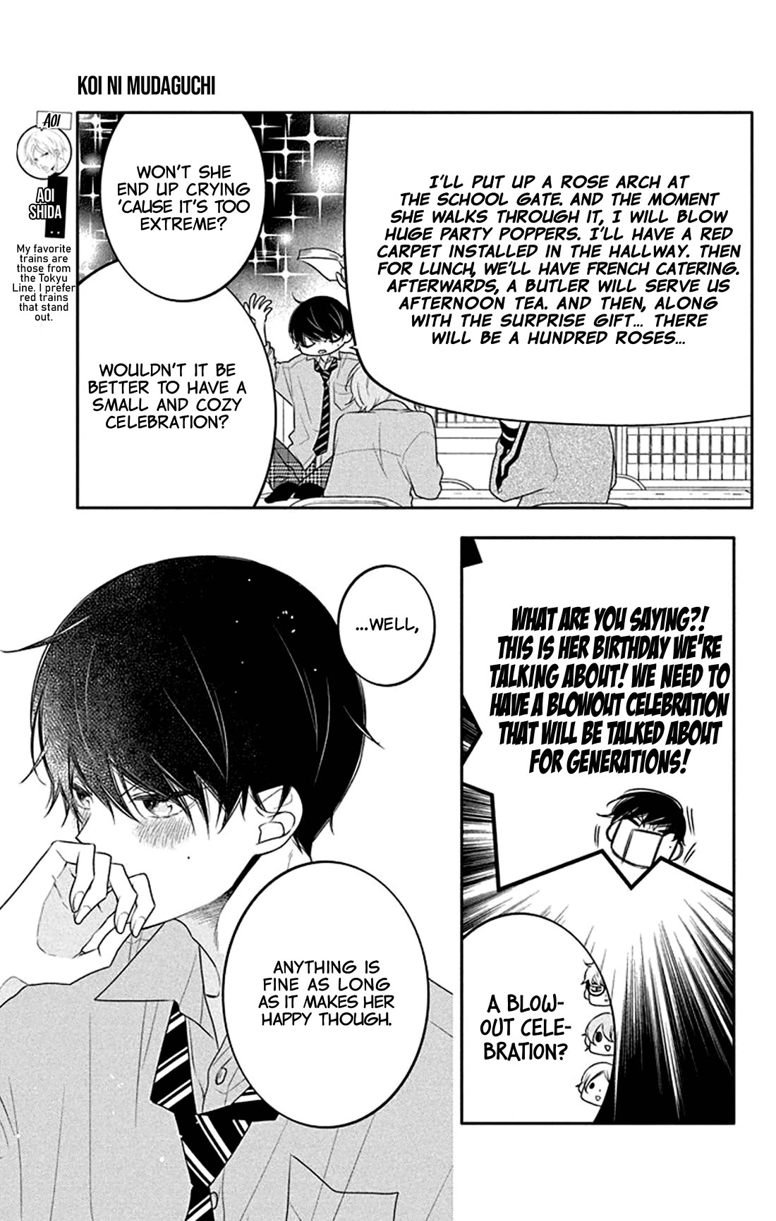 Koi ni Mudaguchi Chapter 27 page 5 - Chapter 27: Promise and gift.