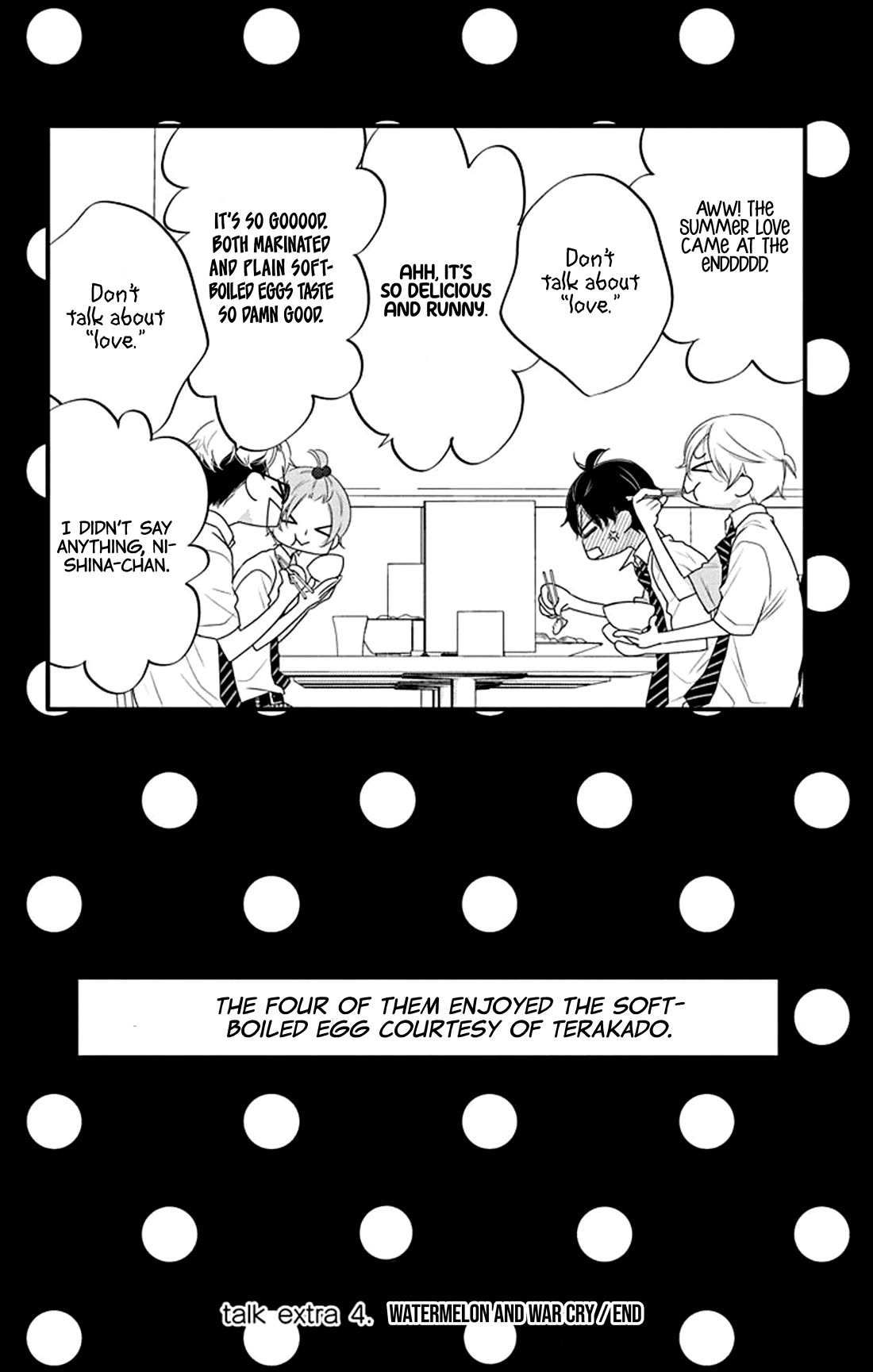 Koi ni Mudaguchi Chapter 30.5 page 9 - Chapter 30.5: Watermelon and war cry.