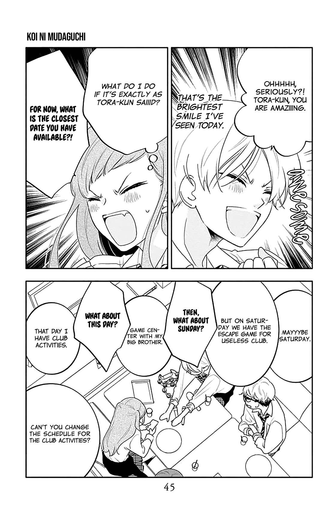 Koi ni Mudaguchi Chapter 37 page 14 - Chapter 37: Overflowing and 100 million times.