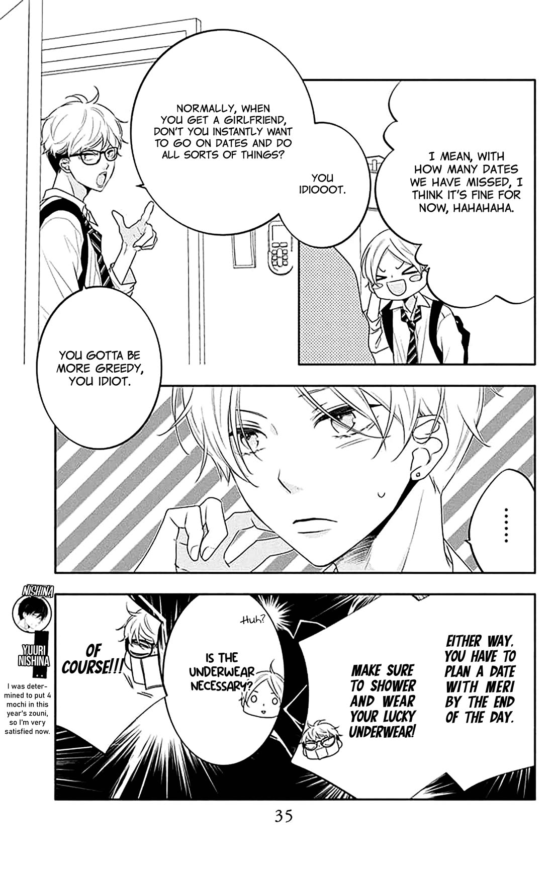 Koi ni Mudaguchi Chapter 37 page 4 - Chapter 37: Overflowing and 100 million times.