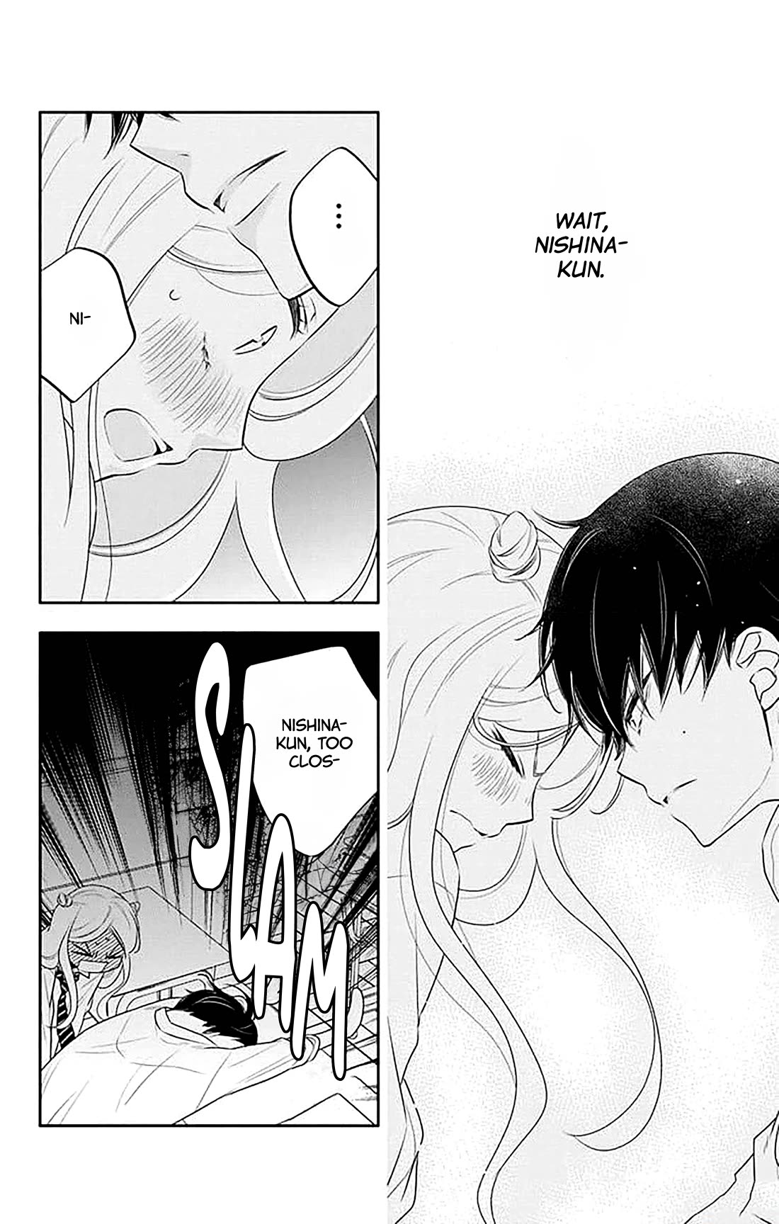 Koi ni Mudaguchi Chapter 38.5 page 9 - Chapter 38.5: Loop and staring contest.