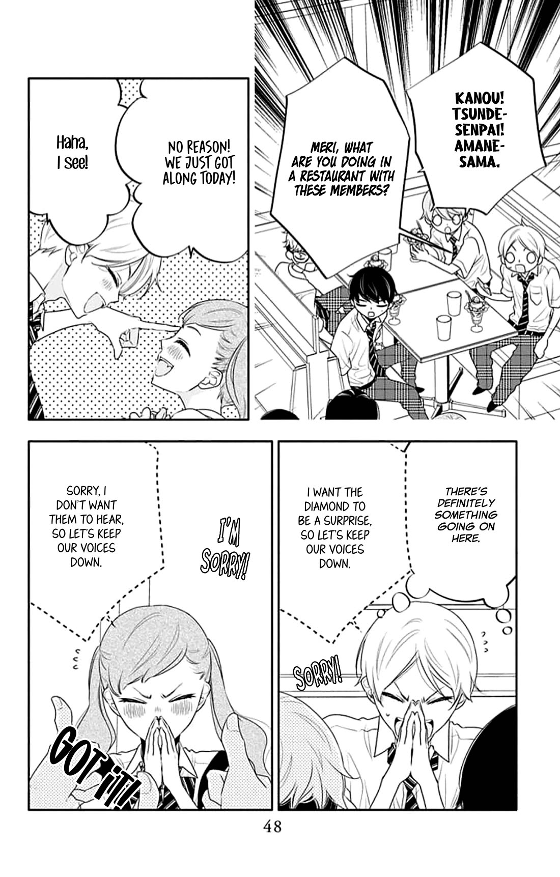 Koi ni Mudaguchi Chapter 42 page 14 - Chapter 42: Kiss and diamond.