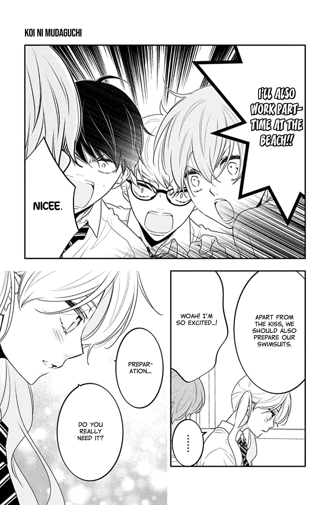 Koi ni Mudaguchi Chapter 42 page 21 - Chapter 42: Kiss and diamond.