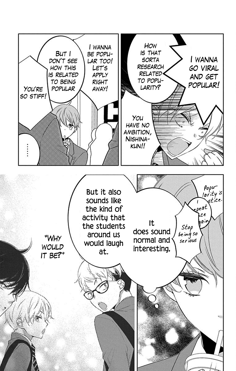 Koi ni Mudaguchi Chapter 7 page 19 - Chapter 7: Comparing Heights and Bubble Tea