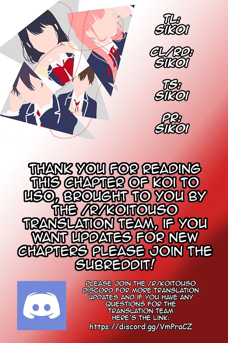 Koi to Uso Chapter 258 page 1 - Chapter 258: Worn out Bag