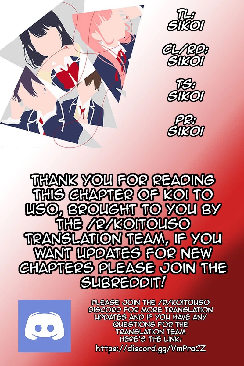 Koi to Uso Chapter 260 page 1 - Chapter 260: Conversation in the Infirmary