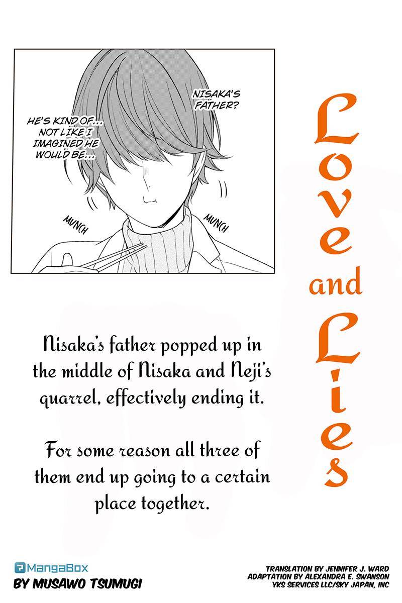 Koi to Uso Chapter 68 page 1 - Chapter 68: Nisaka And Nisaka And Nejima