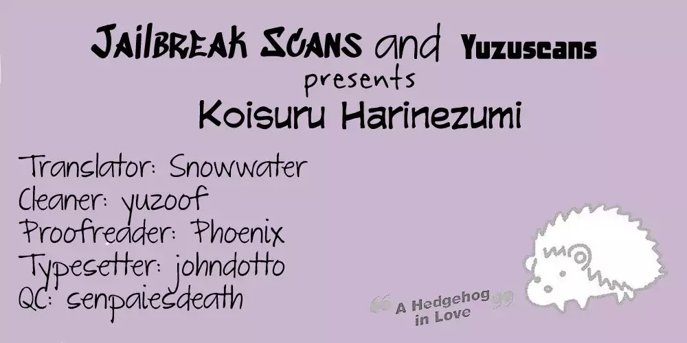 Koisuru Harinezumi Chapter 24 page 1 - Chapter 24: I love you, I love you, I love you