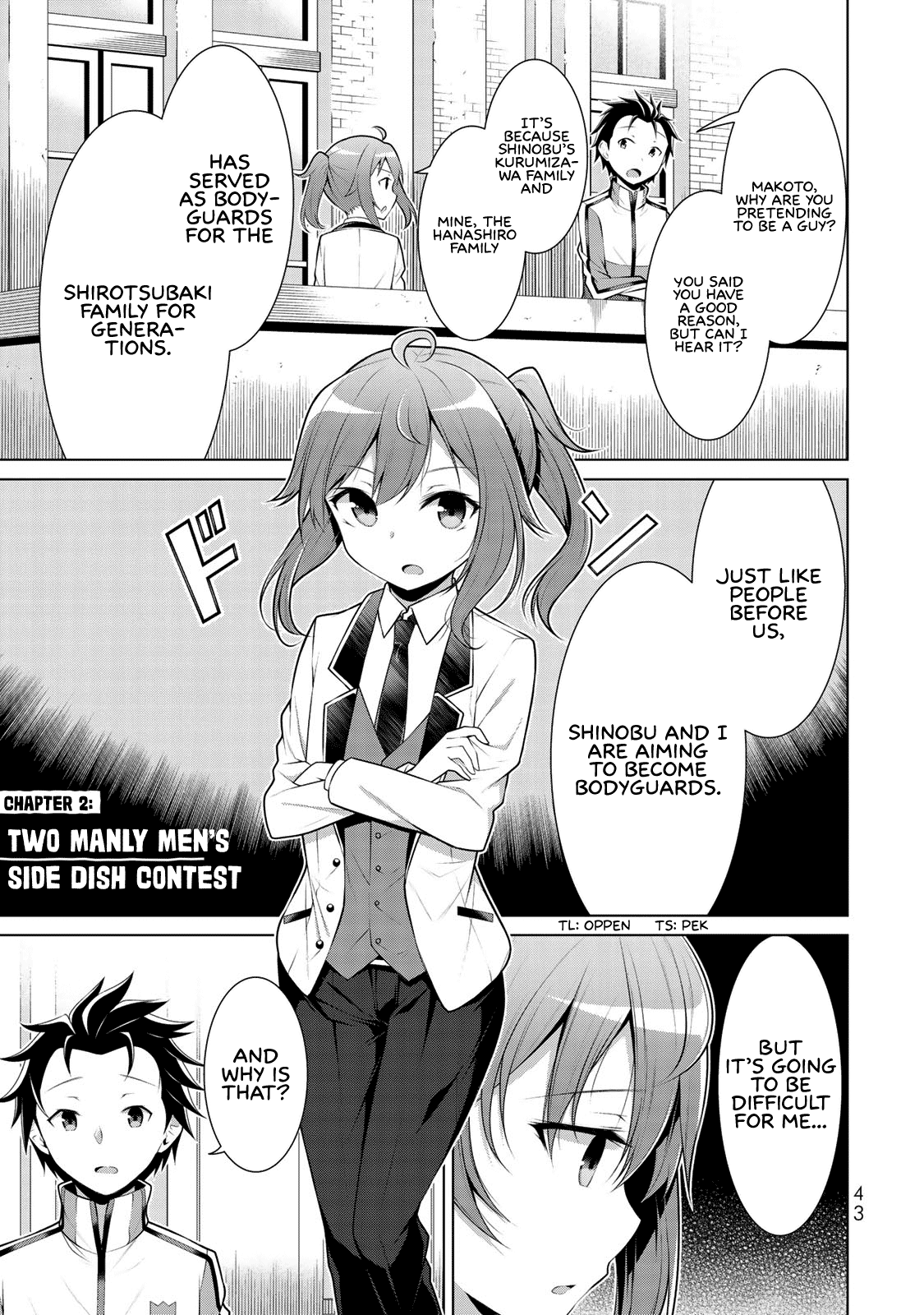 Koitsu-ra no Shoutai ga Onnada to Oredake ga Shitte Iru Chapter 2 page 1 - Chapter 2: Two Manly Man's Side Dish Contest