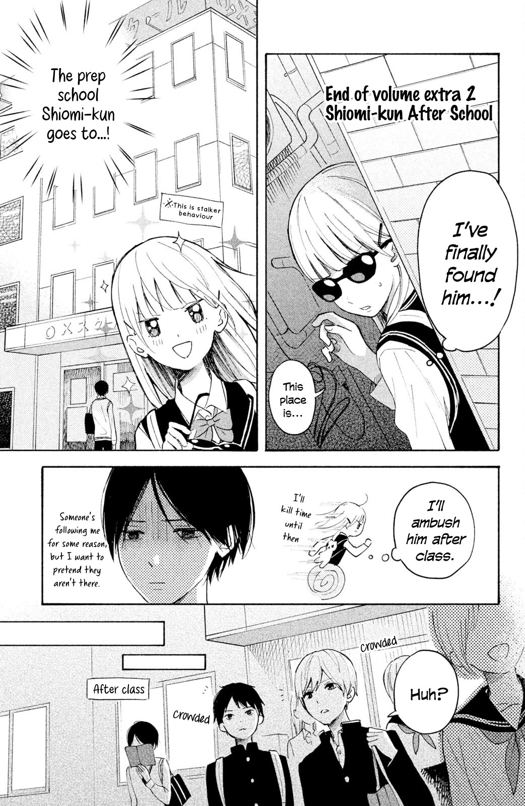 Kokuhaku Biyori Chapter 2.5 page 1 - Chapter 2.5: Extra 2 - Shiomi-kun After School