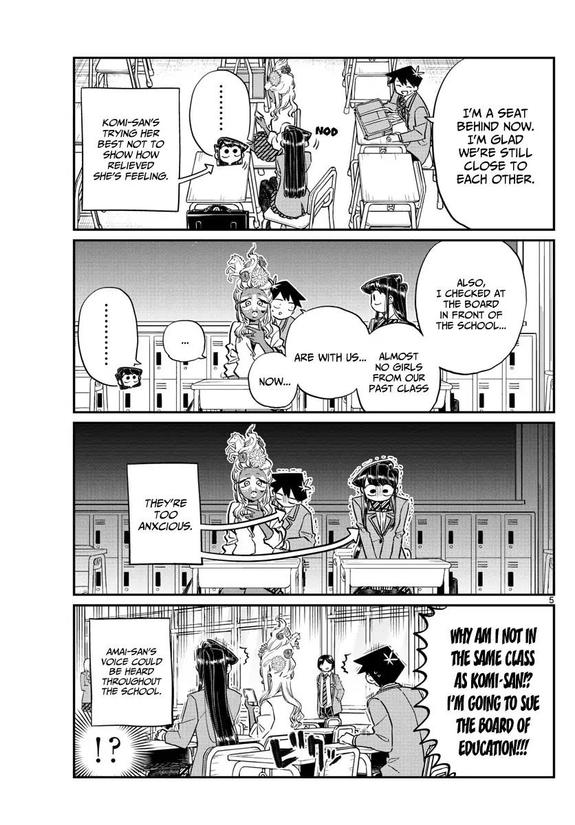Komi-san wa Komyushou Desu Chapter 130 page 5 - Chapter 130: New Class