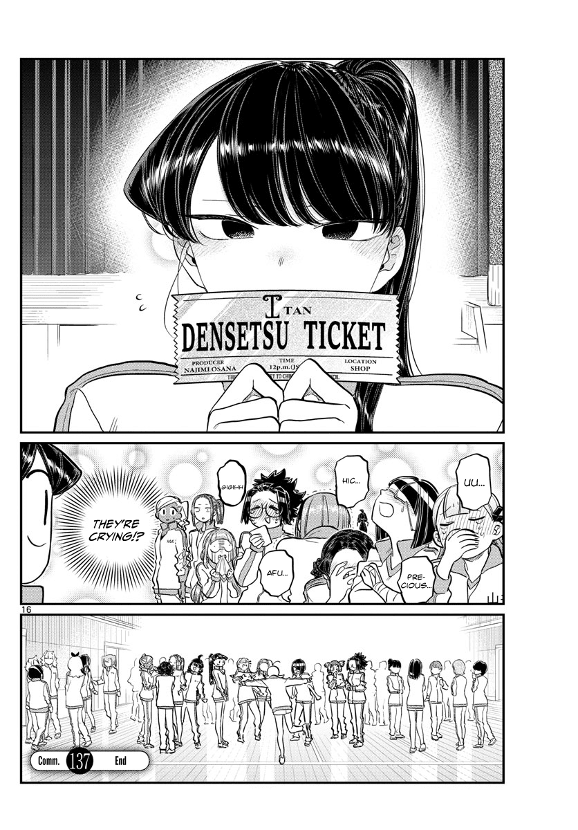 Komi-san wa Komyushou Desu Chapter 137 page 16 - Chapter 137: Communication 137