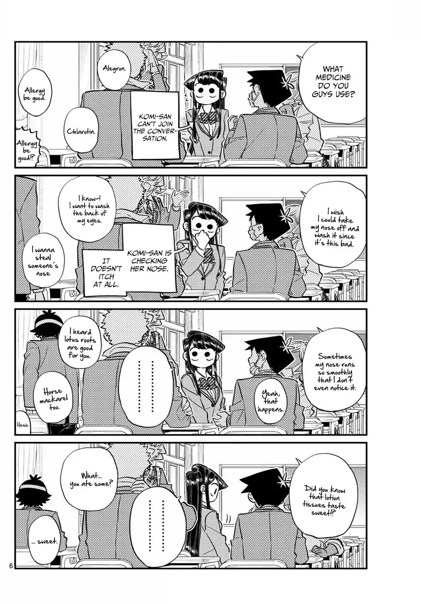 Komi-san wa Komyushou Desu Chapter 138 page 6 - Chapter 138: Hay Fever