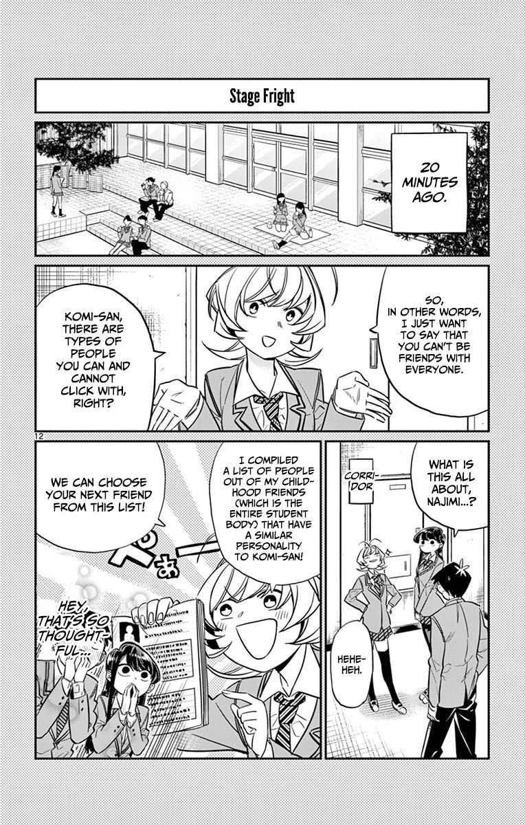 Komi-san wa Komyushou Desu Chapter 14 page 12 - Chapter 14 : Stage Fright
