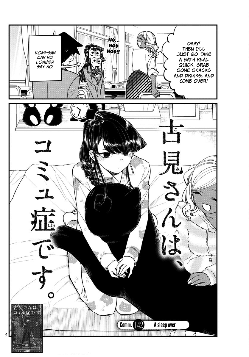 Komi-san wa Komyushou Desu Chapter 142 page 4 - Chapter 142: A Sleep over