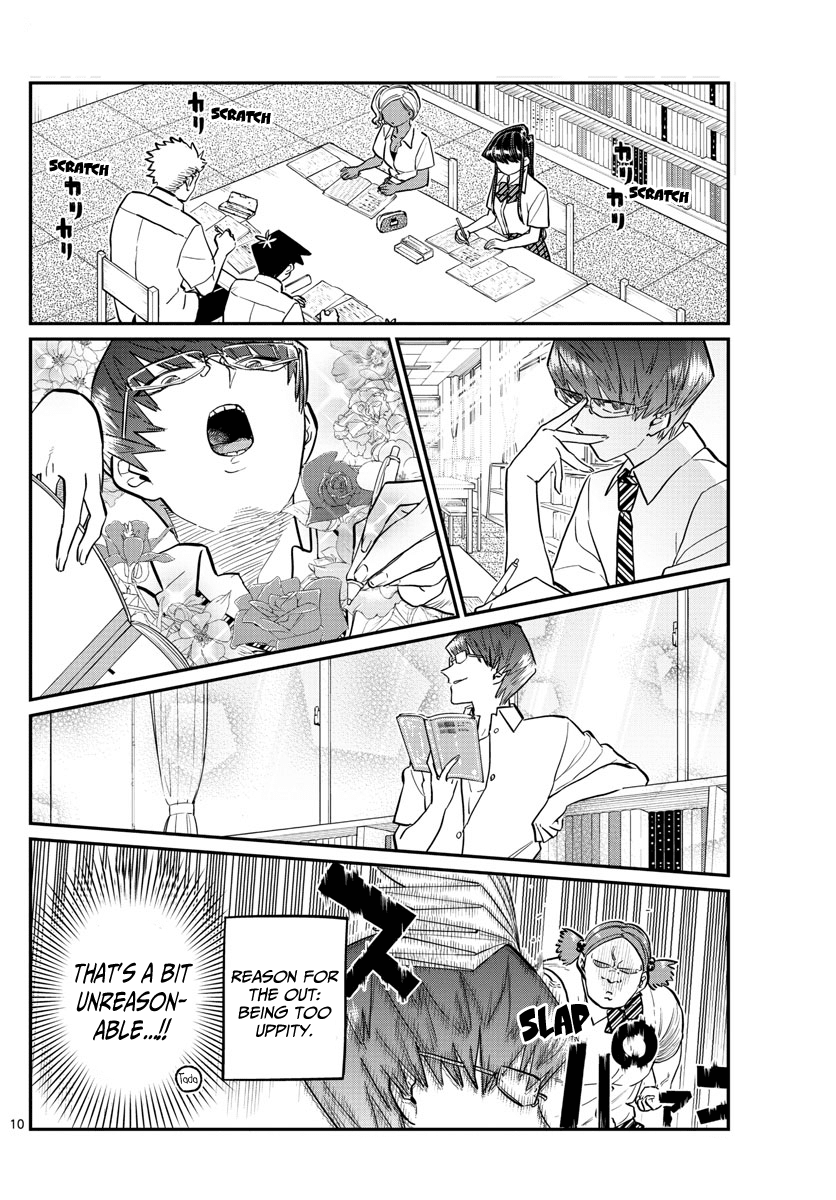 Komi-san wa Komyushou Desu Chapter 159 page 10 - Chapter 159: The fourth great "You better not be loud test study session"