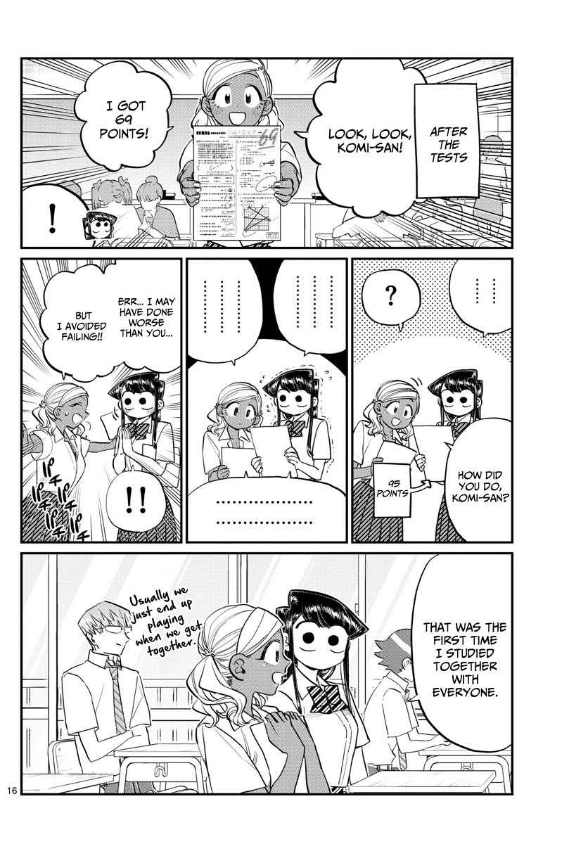 Komi-san wa Komyushou Desu Chapter 159 page 16 - Chapter 159: The fourth great "You better not be loud test study session"