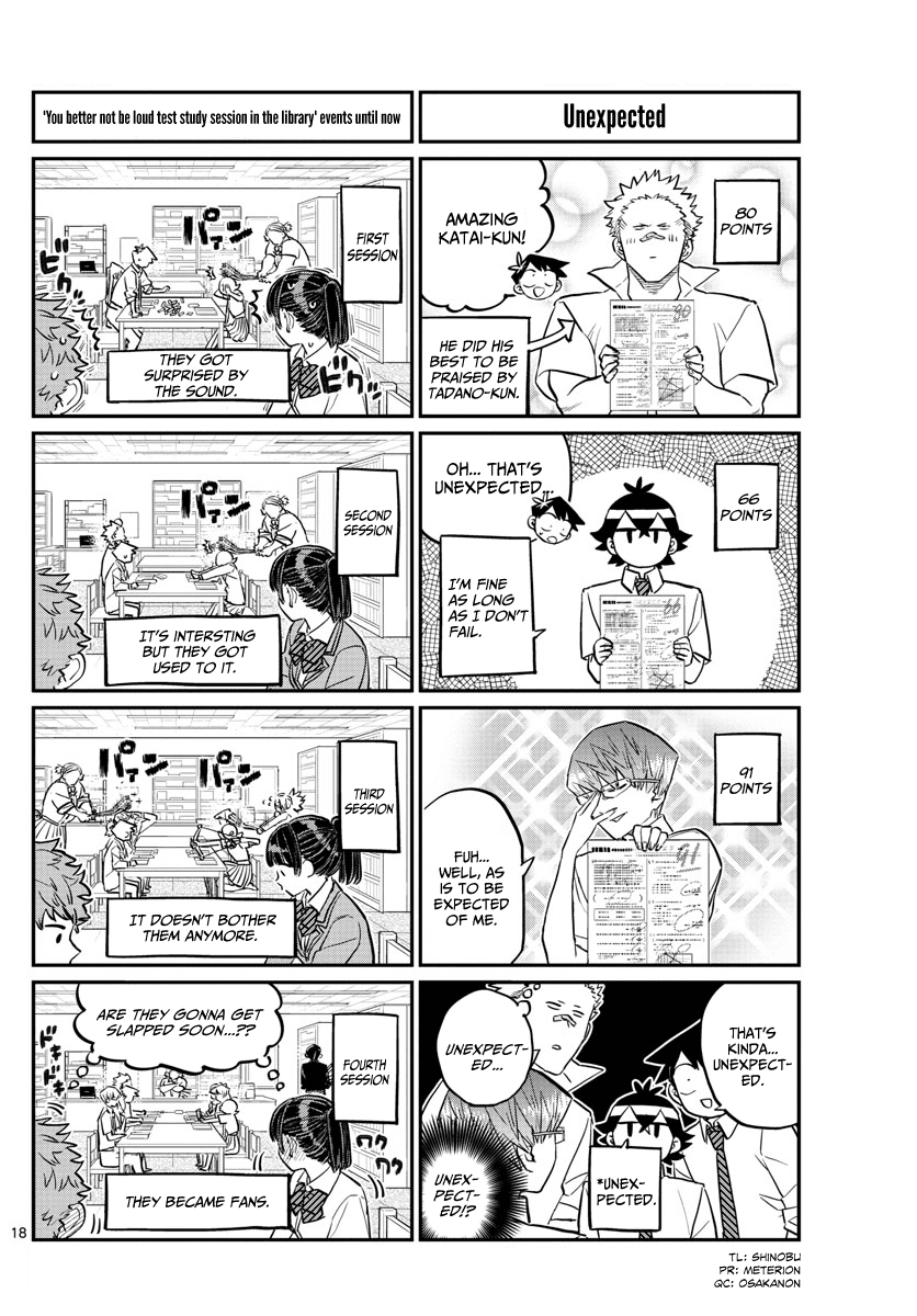 Komi-san wa Komyushou Desu Chapter 159 page 18 - Chapter 159: The fourth great "You better not be loud test study session"
