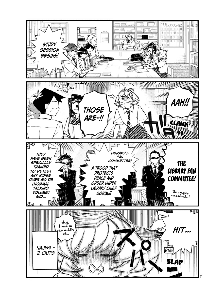 Komi-san wa Komyushou Desu Chapter 159 page 7 - Chapter 159: The fourth great "You better not be loud test study session"