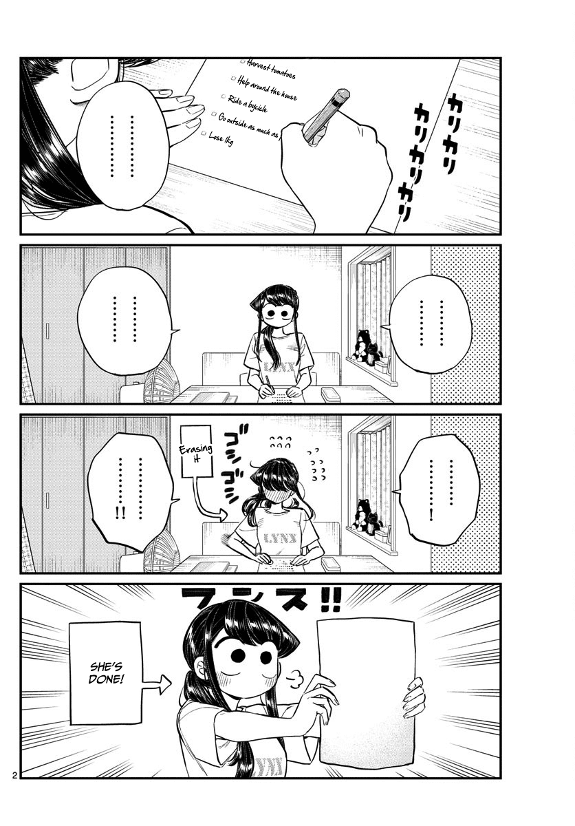 Komi-san wa Komyushou Desu Chapter 160 page 2 - Chapter 160: List of things I want to do