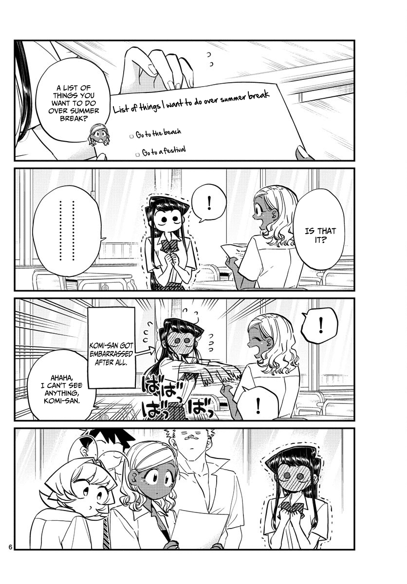 Komi-san wa Komyushou Desu Chapter 160 page 6 - Chapter 160: List of things I want to do