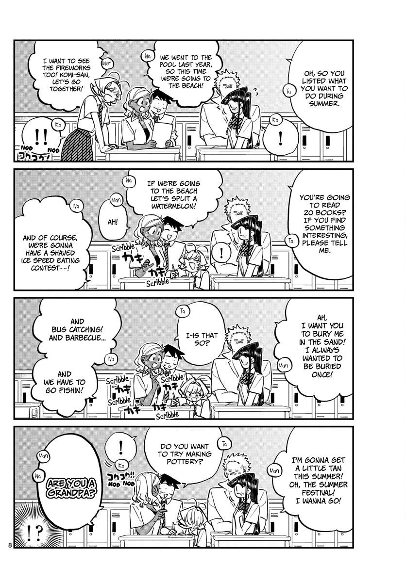 Komi-san wa Komyushou Desu Chapter 160 page 8 - Chapter 160: List of things I want to do