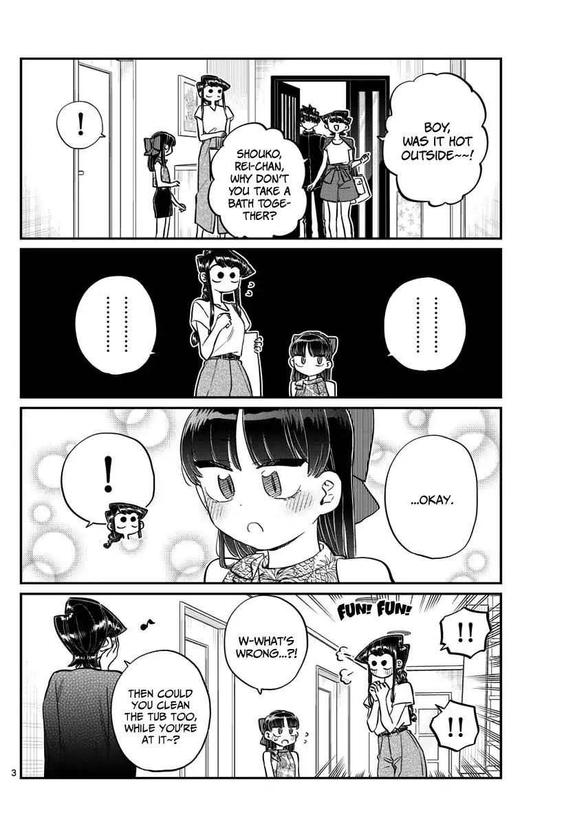Komi-san wa Komyushou Desu Chapter 176 page 3 - Chapter 176: A bath with Rei-chan