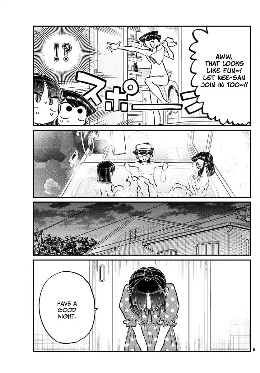 Komi-san wa Komyushou Desu Chapter 176 page 8 - Chapter 176: A bath with Rei-chan