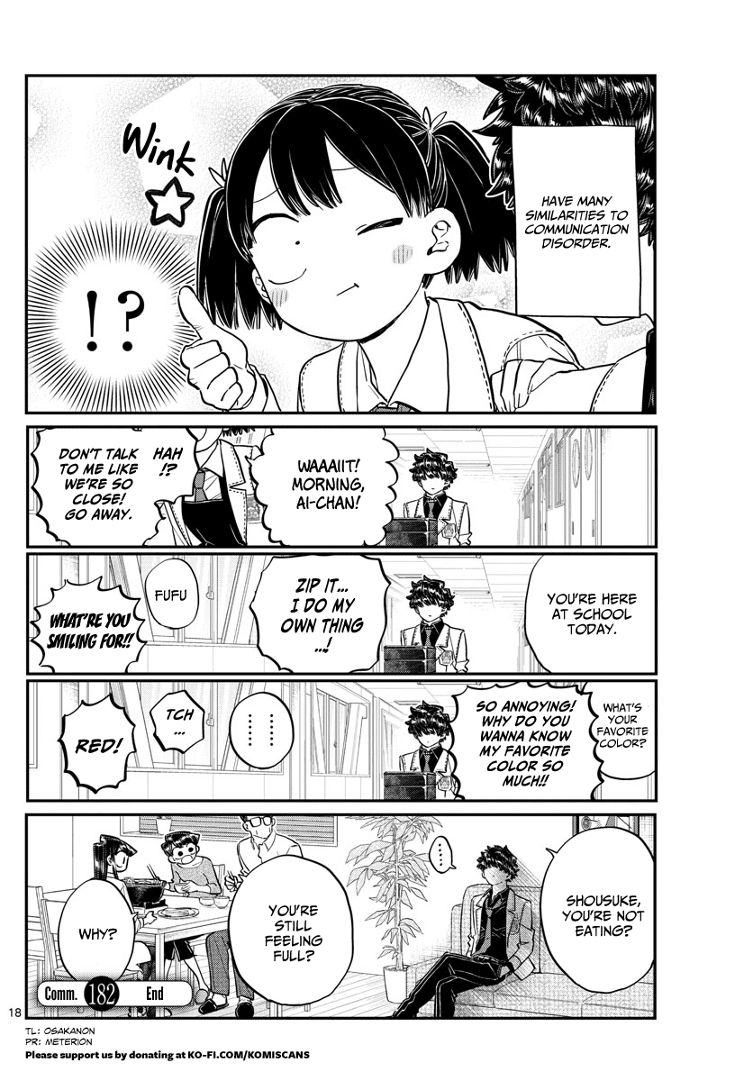 Komi-san wa Komyushou Desu Chapter 182 page 18 - Chapter 182: Hard liner