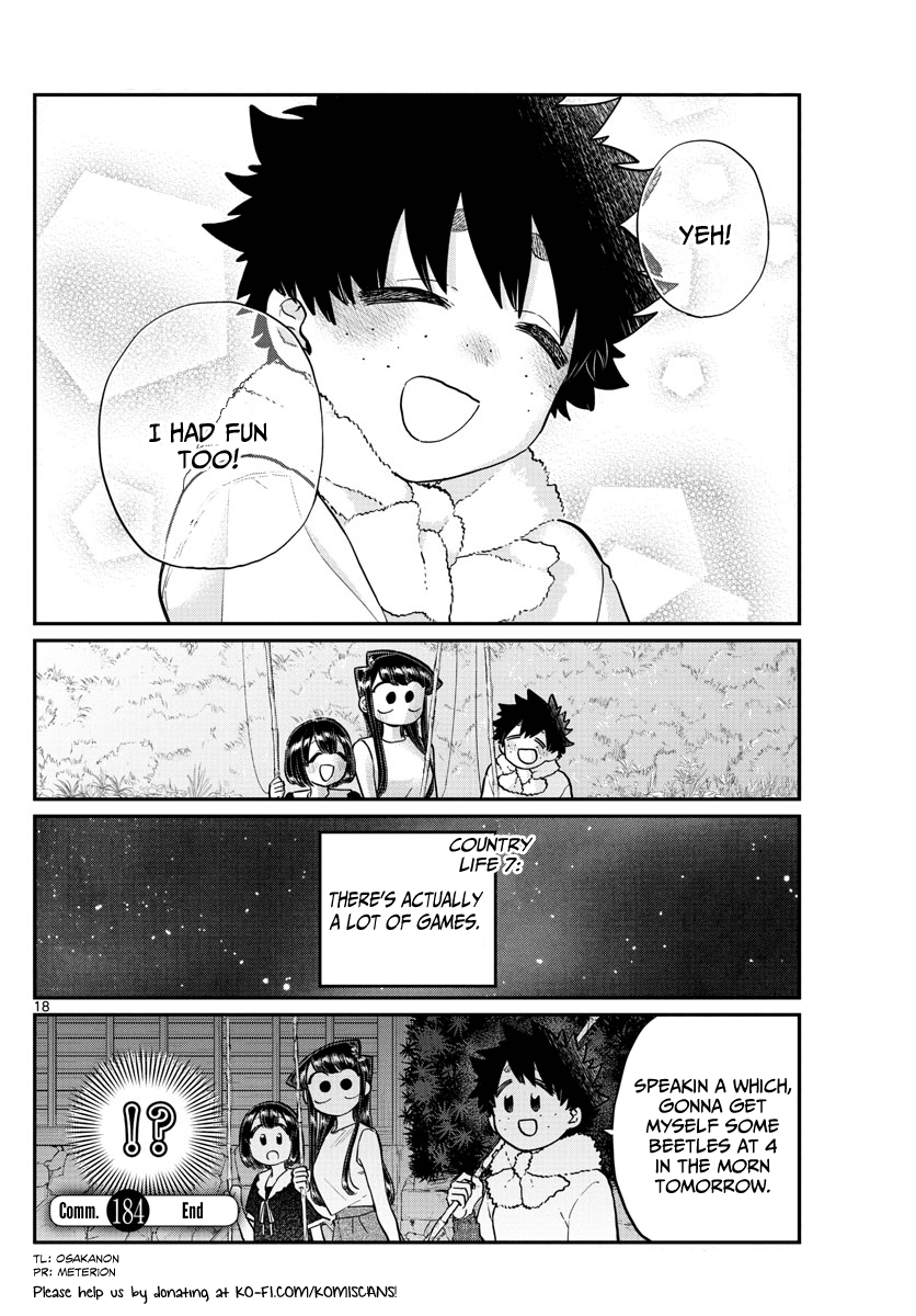 Komi-san wa Komyushou Desu Chapter 184 page 18 - Chapter 184: Playing in the Country