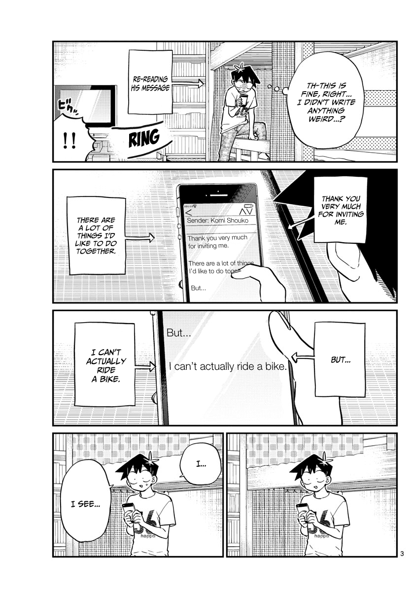 Komi-san wa Komyushou Desu Chapter 187 page 4 - Chapter 187: Bike practice