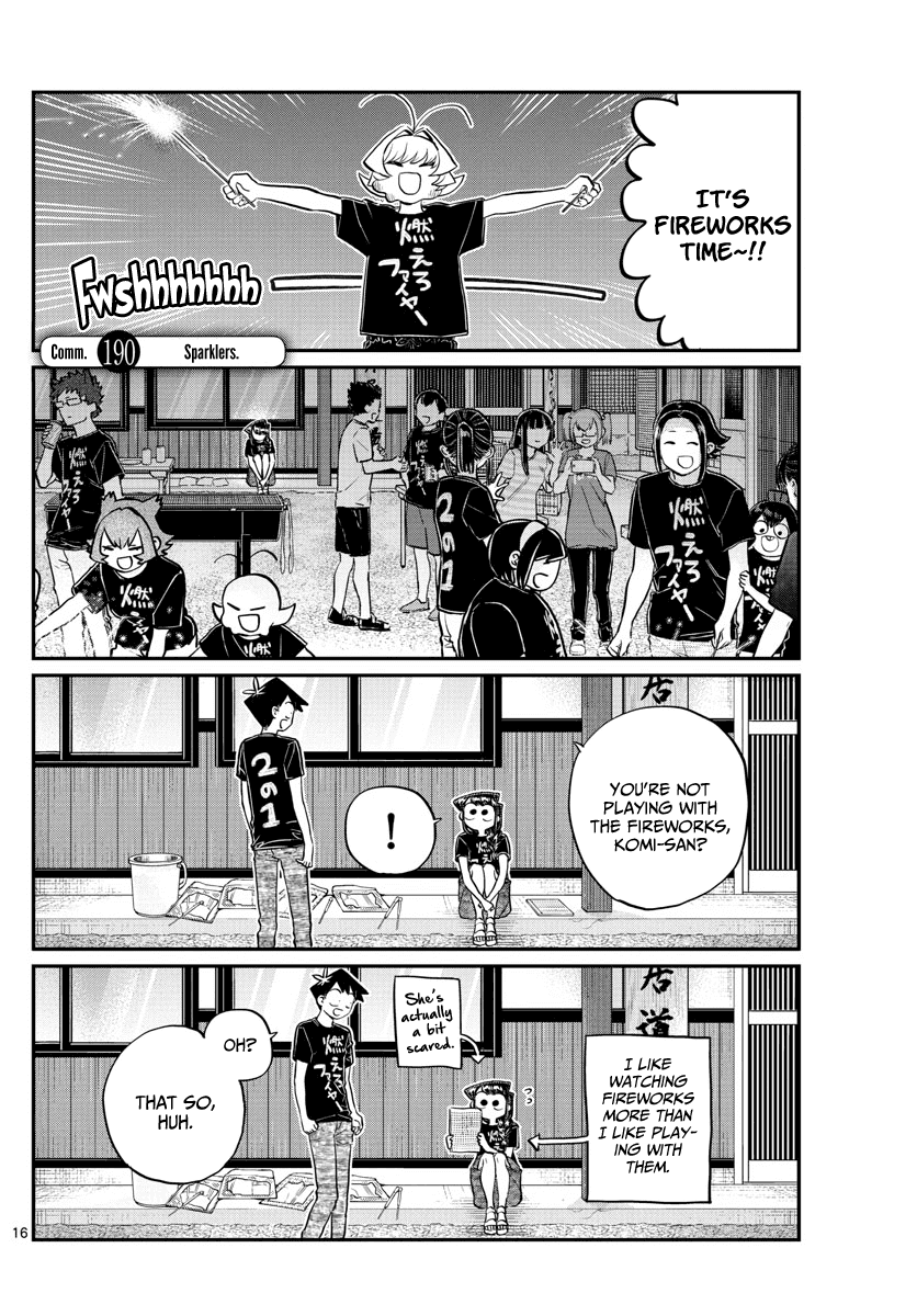 Komi-san wa Komyushou Desu Chapter 190 page 1 - Chapter 190: Sparklers