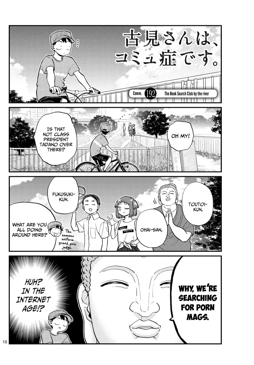 Komi-san wa Komyushou Desu Chapter 192 page 1 - Chapter 192: The Book Search Club by the river