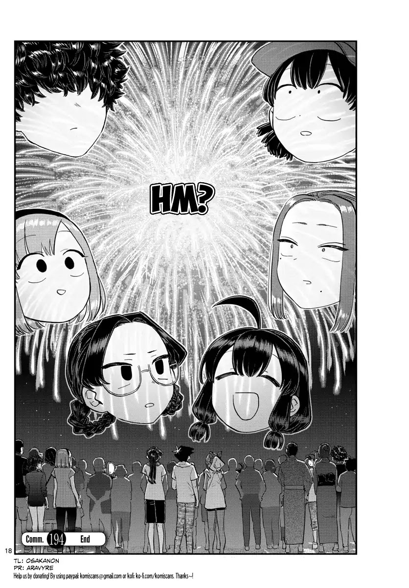 Komi-san wa Komyushou Desu Chapter 194 page 18 - Chapter 194: Fireworks