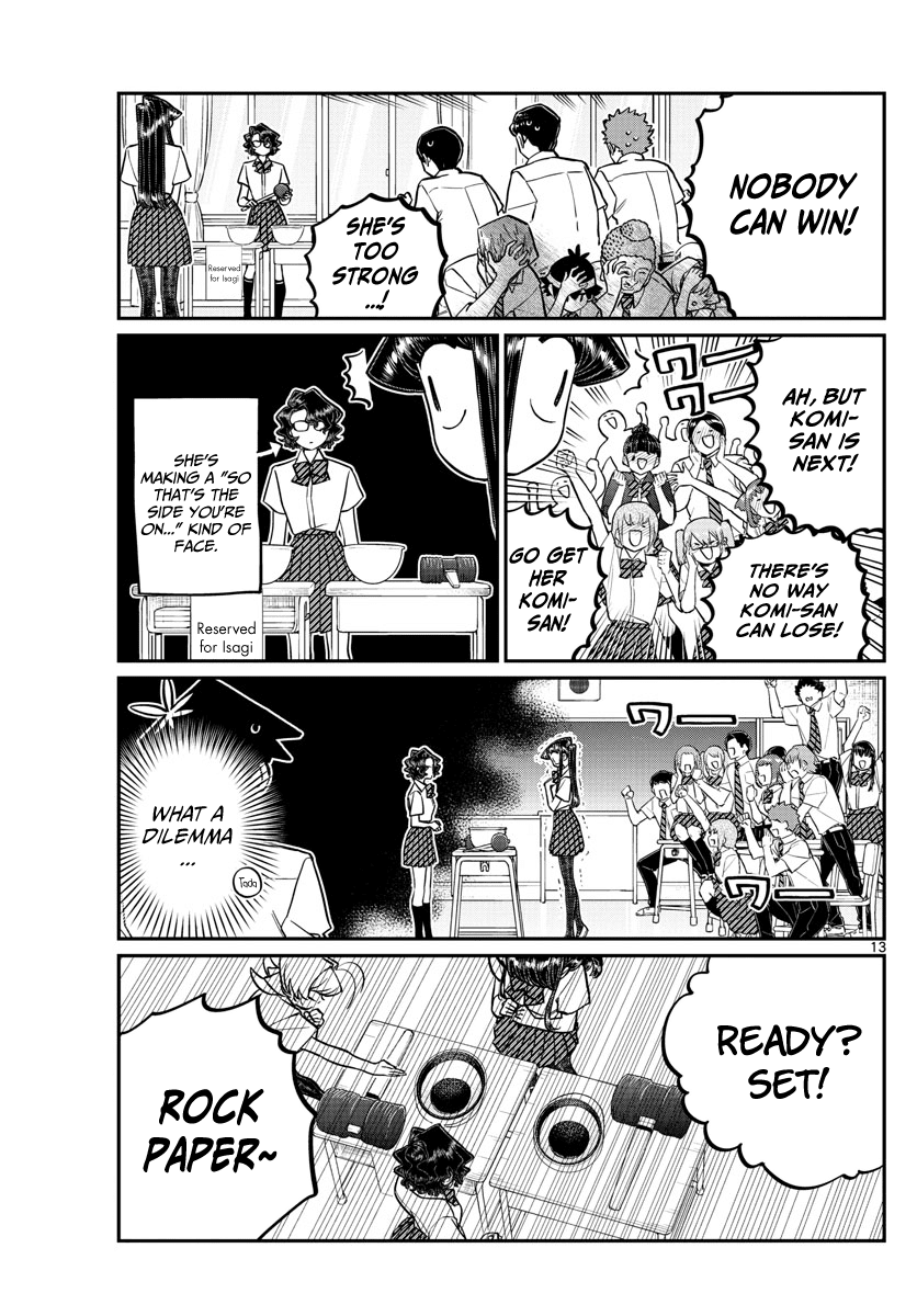 Komi-san wa Komyushou Desu Chapter 199 page 13 - Chapter 199: Hit and Cover Rock Paper Scissors