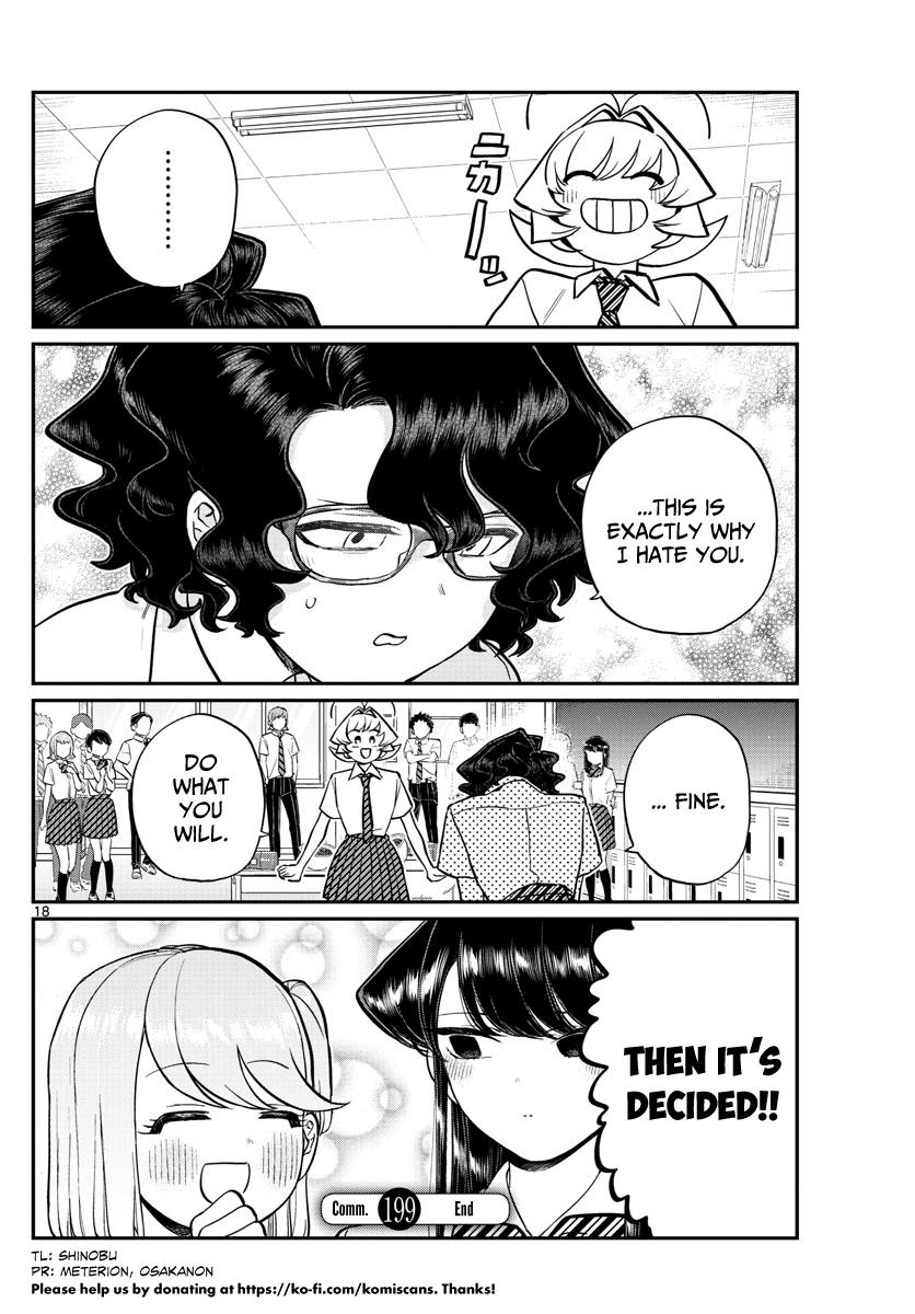 Komi-san wa Komyushou Desu Chapter 199 page 18 - Chapter 199: Hit and Cover Rock Paper Scissors