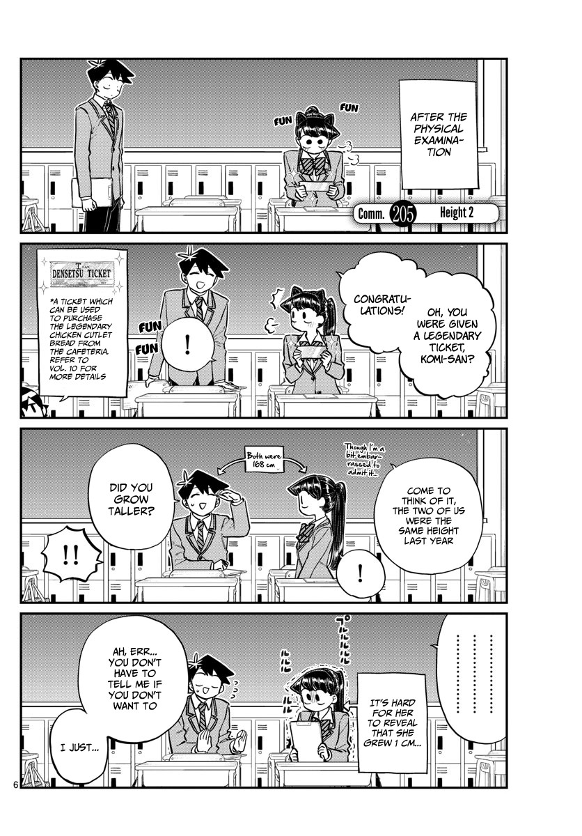 Komi-san wa Komyushou Desu Chapter 205 page 1 - Chapter 205: Height 2