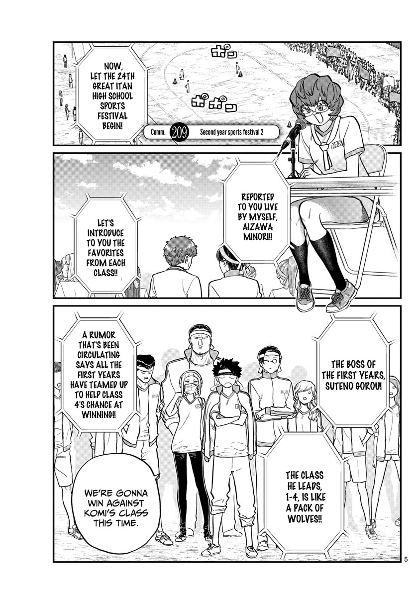 Komi-san wa Komyushou Desu Chapter 209 page 1 - Chapter 209: Second year sports festival 2